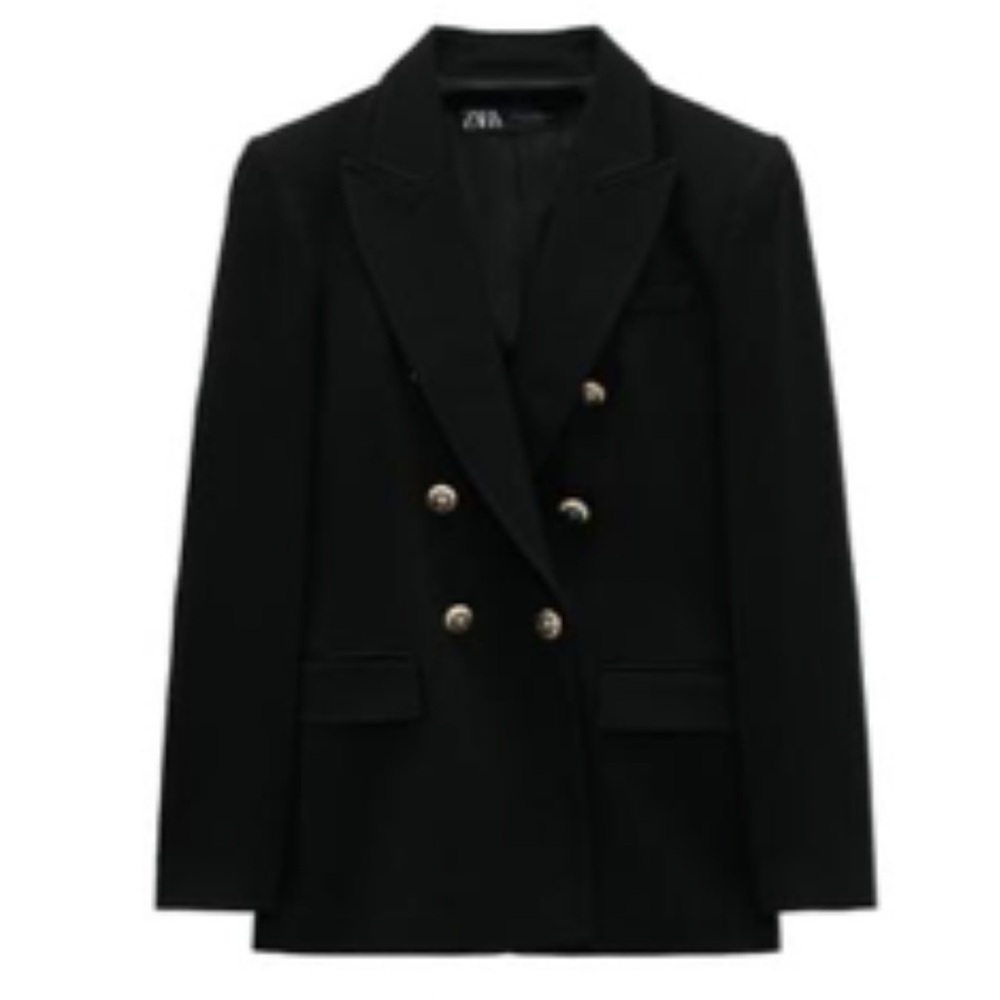 Zara Tailored Double Breasted Blazer